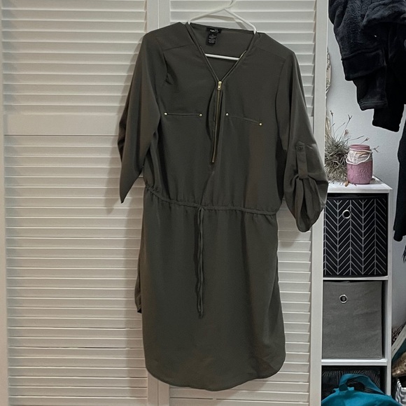 olive dress - Picture 2 of 2
